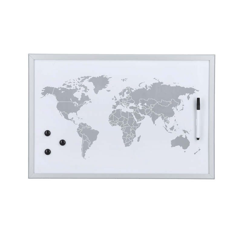 Tablica magnetyczna World + 3 magnesy, 60x40 cm, ZELLER