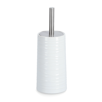 Ceramiczny pojemnik na szczotkę WHITE + szczotka WC, ZELLER