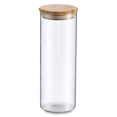 Szklany pojemnik z bambusową pokrywką, 1600ml , ZELLER