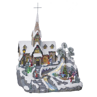 Szopka bożonarodzeniowa Kościół pod śniegiem