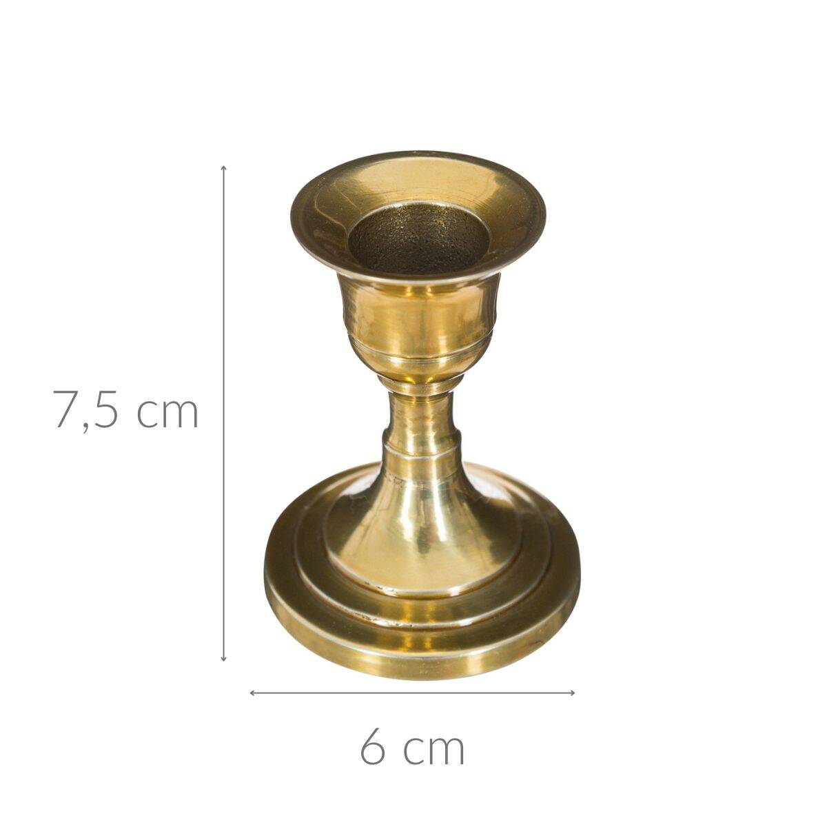 Stojak na świeczkę, metalowy, 7,5 cm