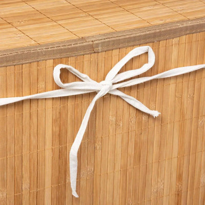 OUTLET Bambusowy kosz na pranie z pokrywą, 60 L