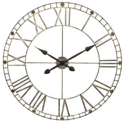 OUTLET Zegar ścienny duży VINTAGE, Ø 77 cm, ażurowy