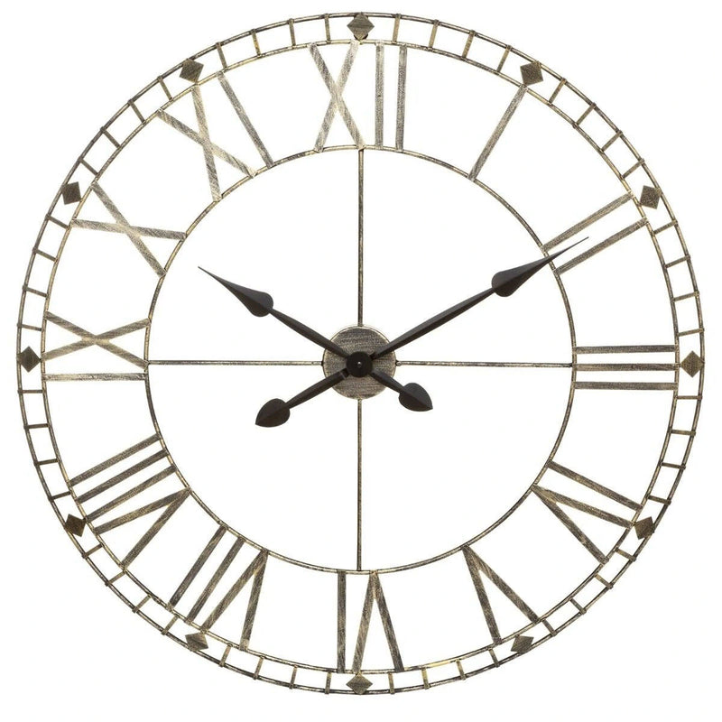 OUTLET Zegar ścienny duży VINTAGE, Ø 77 cm, ażurowy