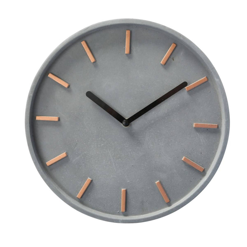 Zegar ścienny Gela, Ø 27 cm, cement