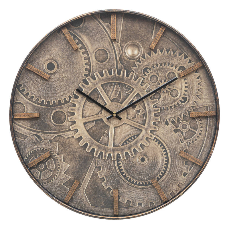 Zegar ścienny z ilustracją mechanizmu na tarczy, Ø 50 cm
