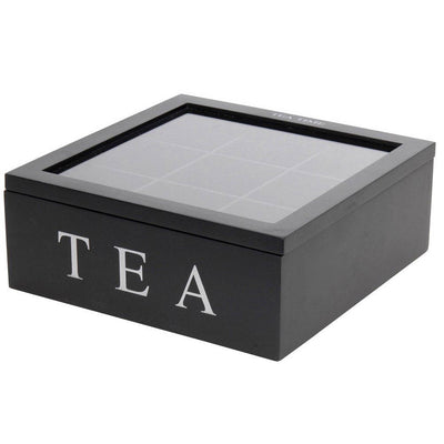 OUTLET Drewniana herbaciarka TEA, 9 przegródek
