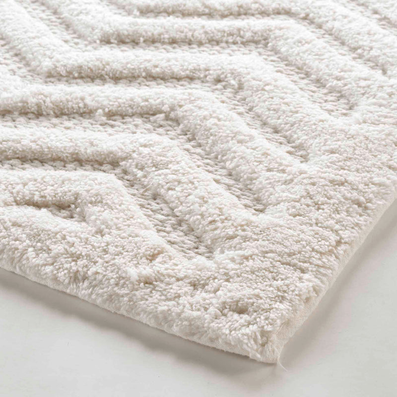 Dywanik łazienkowy ANGELIS, 100% bawełny, ecru, 50 x 80 cm