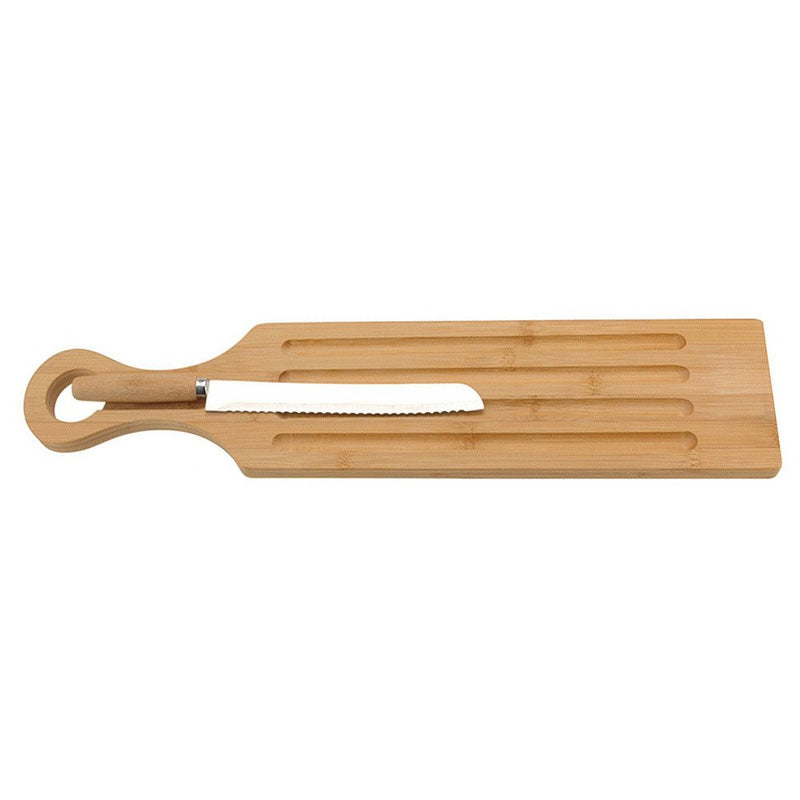 Bambusowa deska do krojenia chleba z nożem - EMAKO