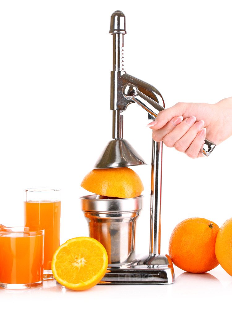 Wyciskacz do cytrusów - ręczna wyciskarka do soku, pomarańczy, cytrusów - stal nierdzewna