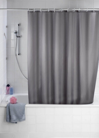 Zasłona prysznicowa, tekstylna, szara, 180x200 cm, WENKO