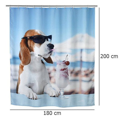Zasłona prysznicowa COOL DOG, tekstylna, 180x200 cm, WENKO 