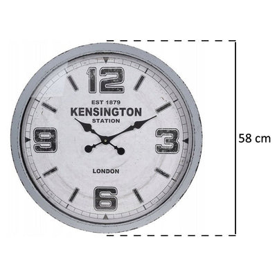 Okrągły zegar z metalową obudową Ø 58 cm
