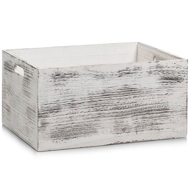 Skrzynia do przechowywania RUSTIC WHITE, drewniana - kolor biały, 40x30x20 cm, ZELLER