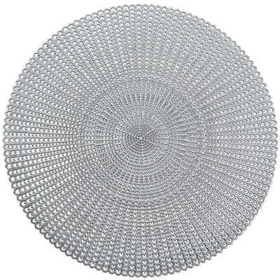 Podkładka ochronna, dekoracyjna mata na stół - kolor srebrny, Ø 41 cm, ZELLER