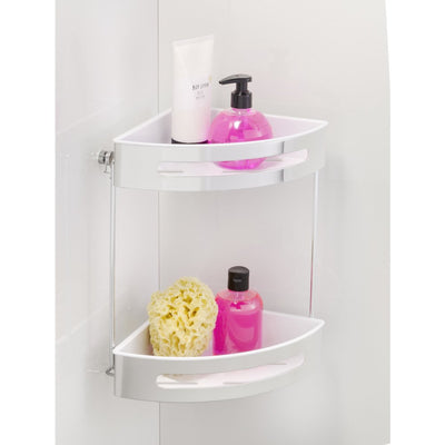Narożna półka łazienkowa PREMIUM PLUS pod prysznic - 2 poziomy, WENKO
