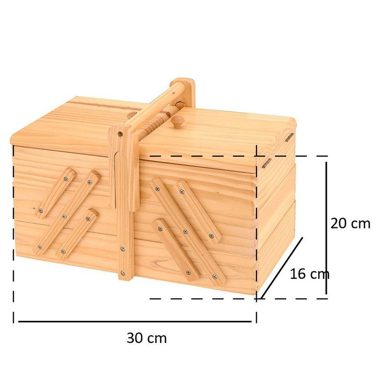 Drewniana niciarka – klasyczna niciarka z 5 przegródkami