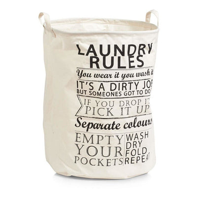 Torba na pranie - pojemny kosz Laundry Rules, 38x48 cm, 54 l,ZELLER