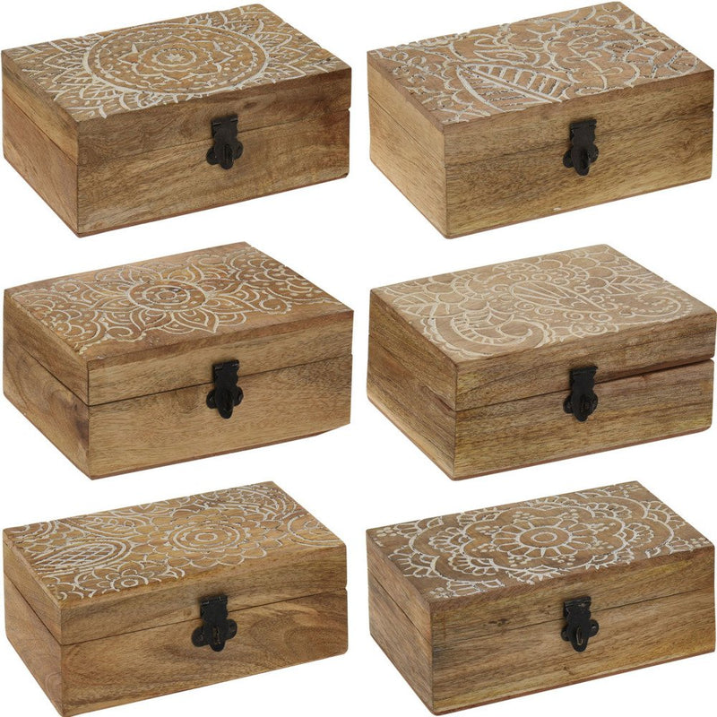 Drewniana szkatułka na drobiazgi