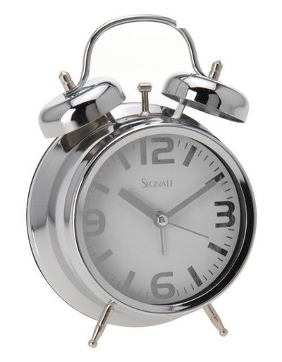 Metalowy zegar RETRO z budzikiem