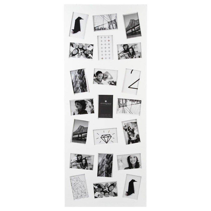 Ramka na 21 zdjęć 10 x 15 cm -  galeria do zdjęć, kolor biały