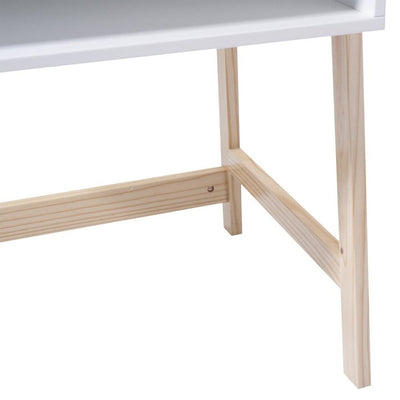 Drewniane biurko dziecięce, drewno naturalne, 58 x 46 x 52