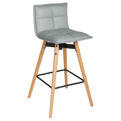 Stołek barowy, krzesło na podwyższeniu, miękkie siedzenie, wysokość: 96 cm, szare