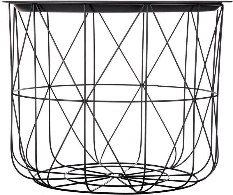 Zestaw metalowych stolików kawowych, okrągłych, ze schowkiem - w nowoczesnym stylu