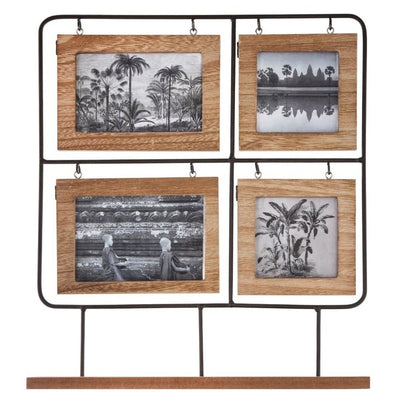 Drewniana ramka na 4 zdjęcia, stojąca ramka - mini galeria 42 x 36 cm