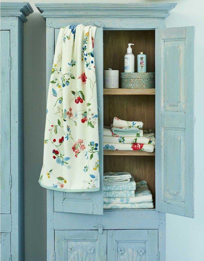 Miękka myjka do mycia ciała, akcesoria do kąpieli, 100% welur bawełniany - kolor jasnoniebieski, PiP Studio