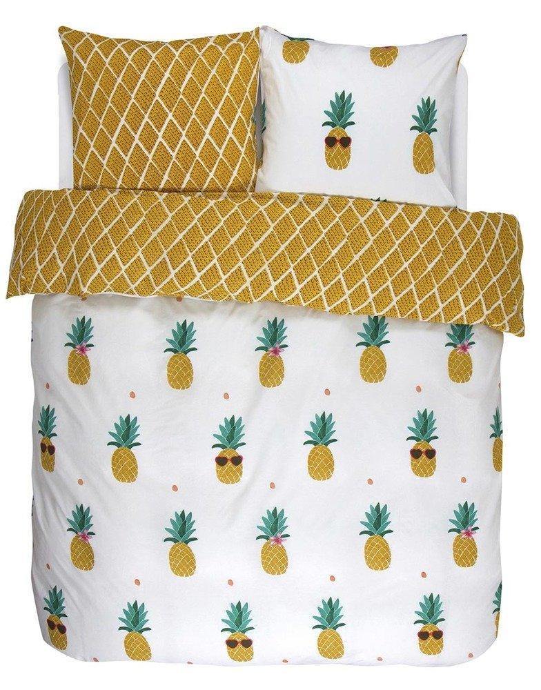 Pościel bawełniana Pineapple, zestaw pościeli, bawełna 100 %, komplet na duże łóżko 240x220 + 2/60x70