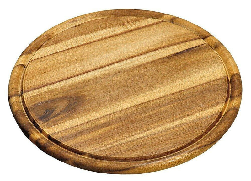 Deska do krojenia z drewna akacjowego, okrągła podstawka do serwowania do kuchni