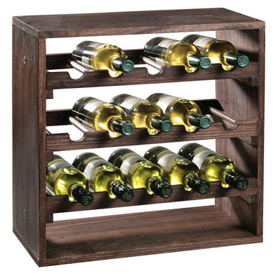 Stojak na wino, regał z półkami na 15 butelek z możliwością stworzenia dużego modułu