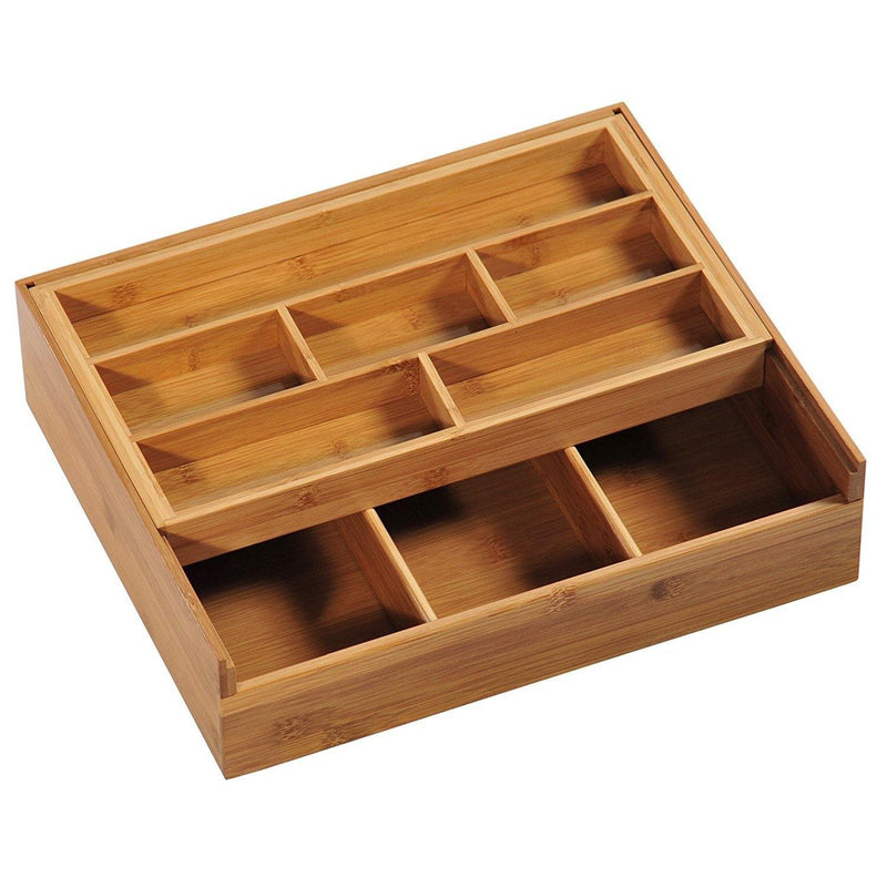 Pudełko do przechowywania z bambusa o uniwersalnym przeznaczeniu, pudełko z przegródkami, organizer, pojemnik bambusowy, Kesper