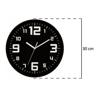 Okrągły plastikowy zegar ścienny, Ø 30 cm