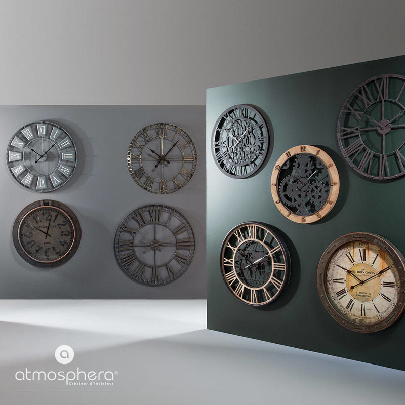 Metalowy zegar ścienny - Ø 76 cm