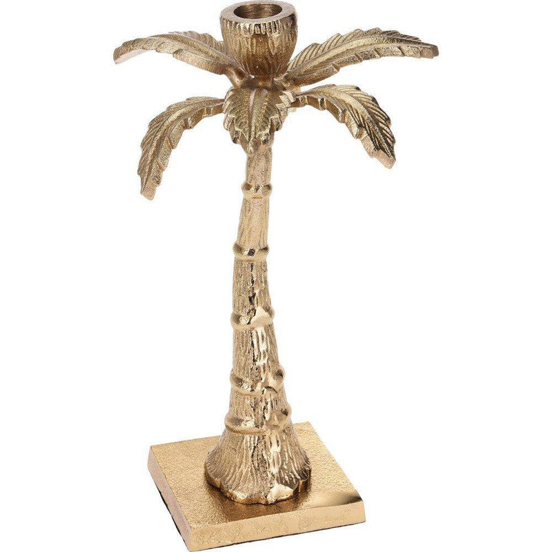 Złota palma - ozdobny świecznik, dekoracja do domu, biura