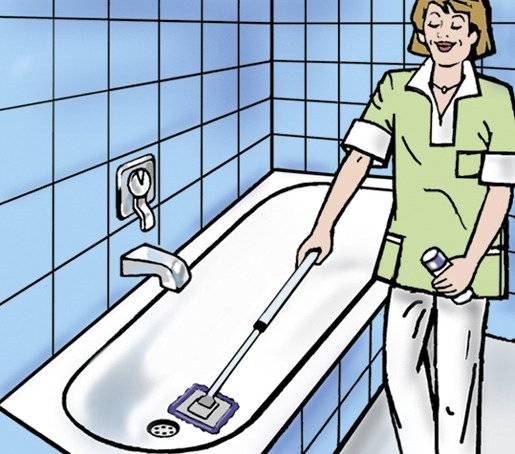 Zestaw: Mop PROFI do mycia łazienki, podłóg i kafli + cztery myjki