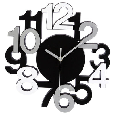 Zegar na ścianę w nowoczesnym stylu, zegar z cyframi, zegar do salonu, zegar kuchenny, zegar czerwony, designerskie zegary