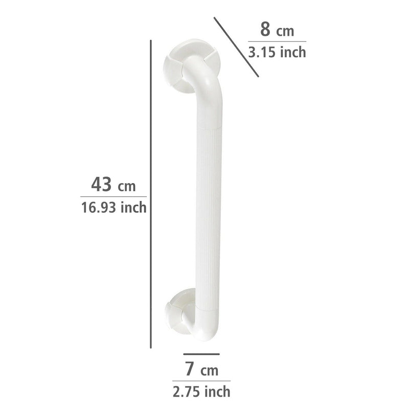 Uchwyt łazienkowy do wanny SECURA - poręcz do łazienki, 43 cm, biały, WENKO