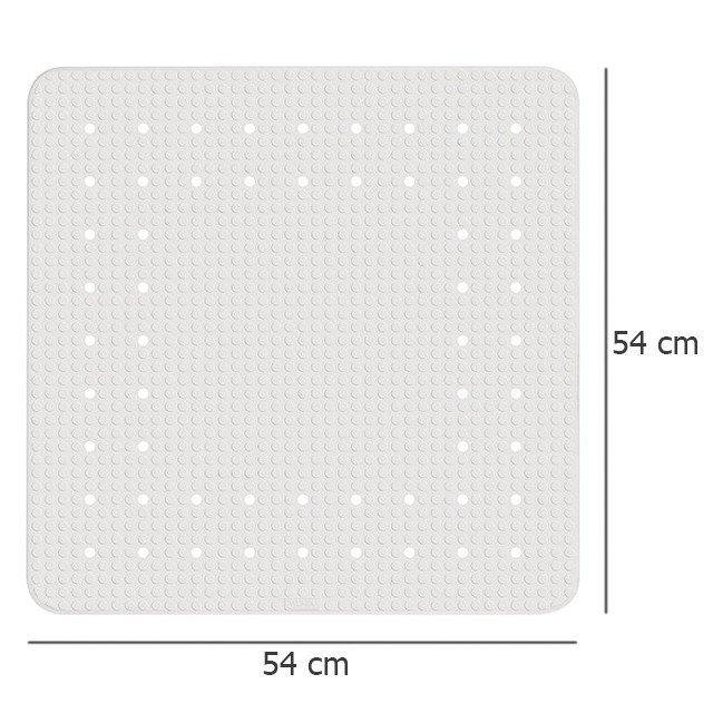 Mata kauczukowa do brodzika lub wanny, kwadratowa wkładka antypoślizgowa - 54 x 54 cm, WENKO