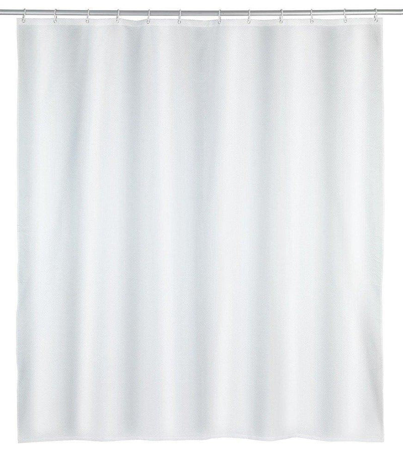 Kurtyna prysznicowa z 12 pierścieniami mocującymi, zasłonka wodoodporna PUNTO - 200 x 180 cm, WENKO