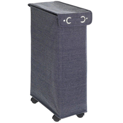 Kosz tekstylny na pranie, pojemnik CORNO PRIME z zamknięciem i kółkami - 43 l, 60 x 18,5 x 40 cm, WENKO