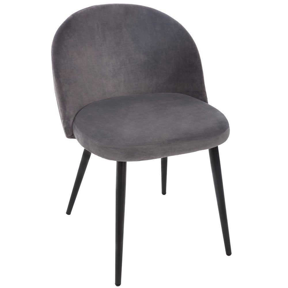 Krzesło z metalowymi nogami z tapicerowanym obiciem