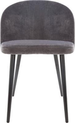 Krzesło z metalowymi nogami z tapicerowanym obiciem