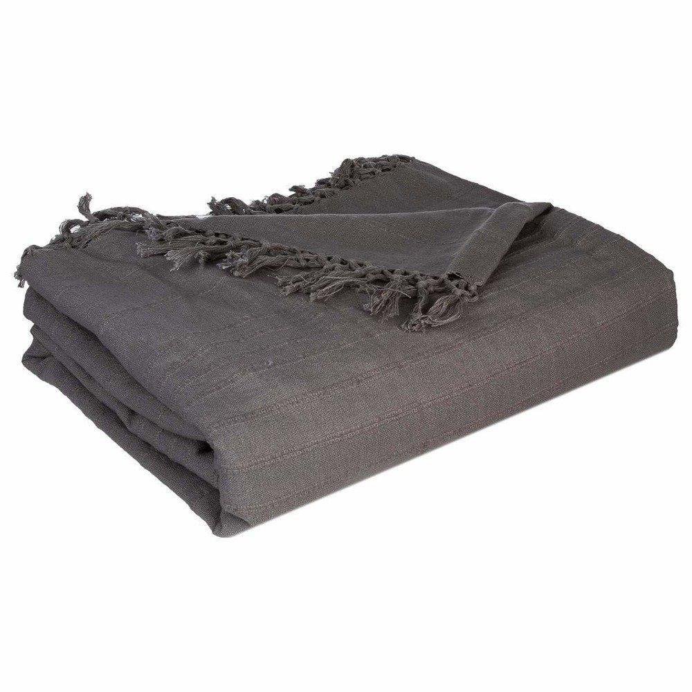 Narzuta na łóżko w kolorze ciemnoszary, 250 x 230 cm, Atmosphera
