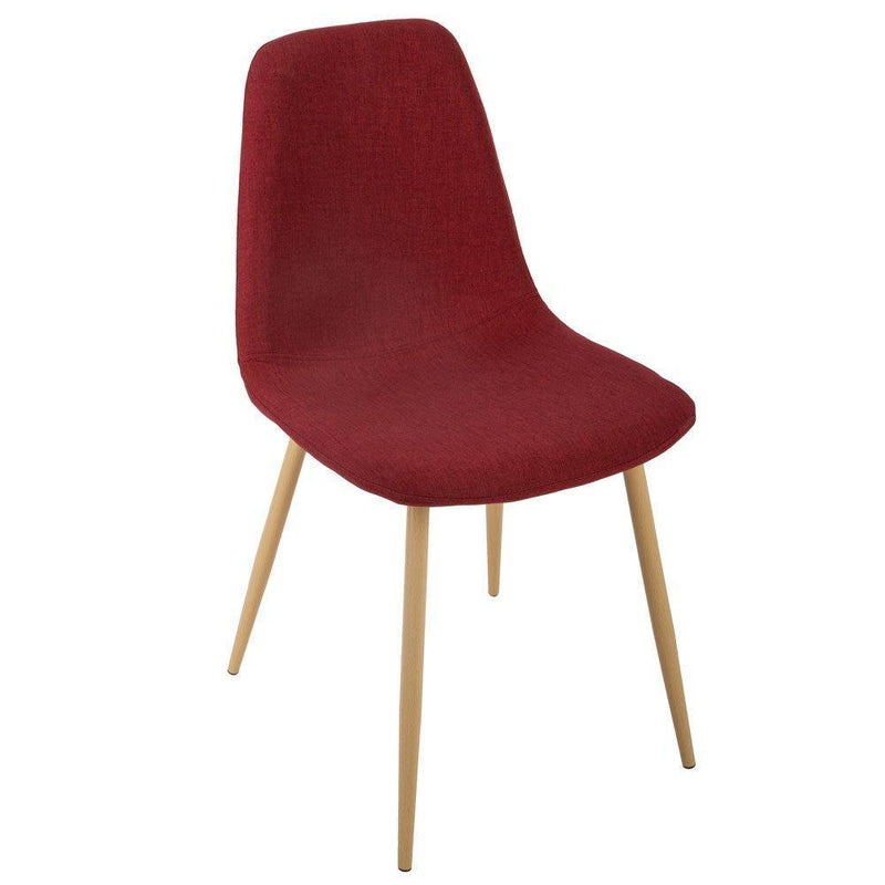 Krzesło tapicerowane ROKA do jadalni, czerwony