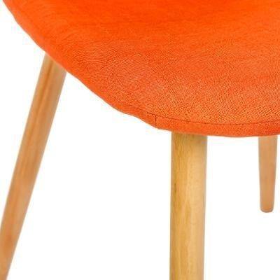 Krzesło tapicerowane do salonu HETRE, kolor pomarańczowy