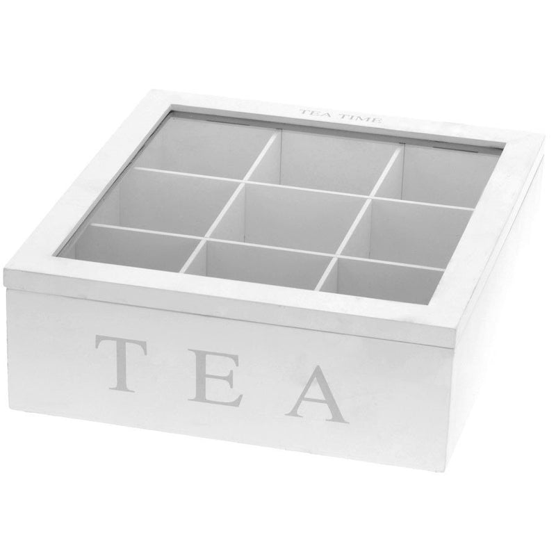 Drewniana herbaciarka TEA, 9 przegródek