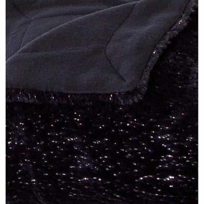 Koc ozdobny na łóżko 125 x 150 cm, kolor czarny
